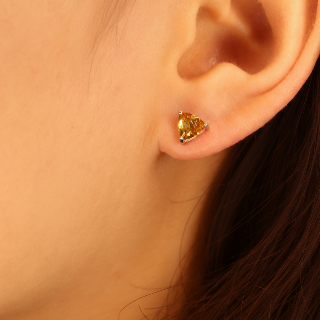 Citrine Studs Earrings