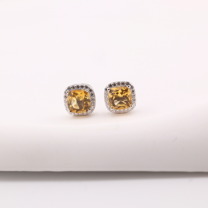 Citrine Studs Earrings