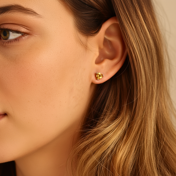 Citrine Studs Earrings