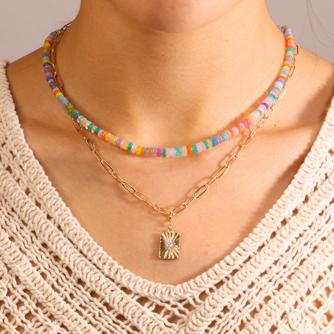 Rainbow Opal Necklace