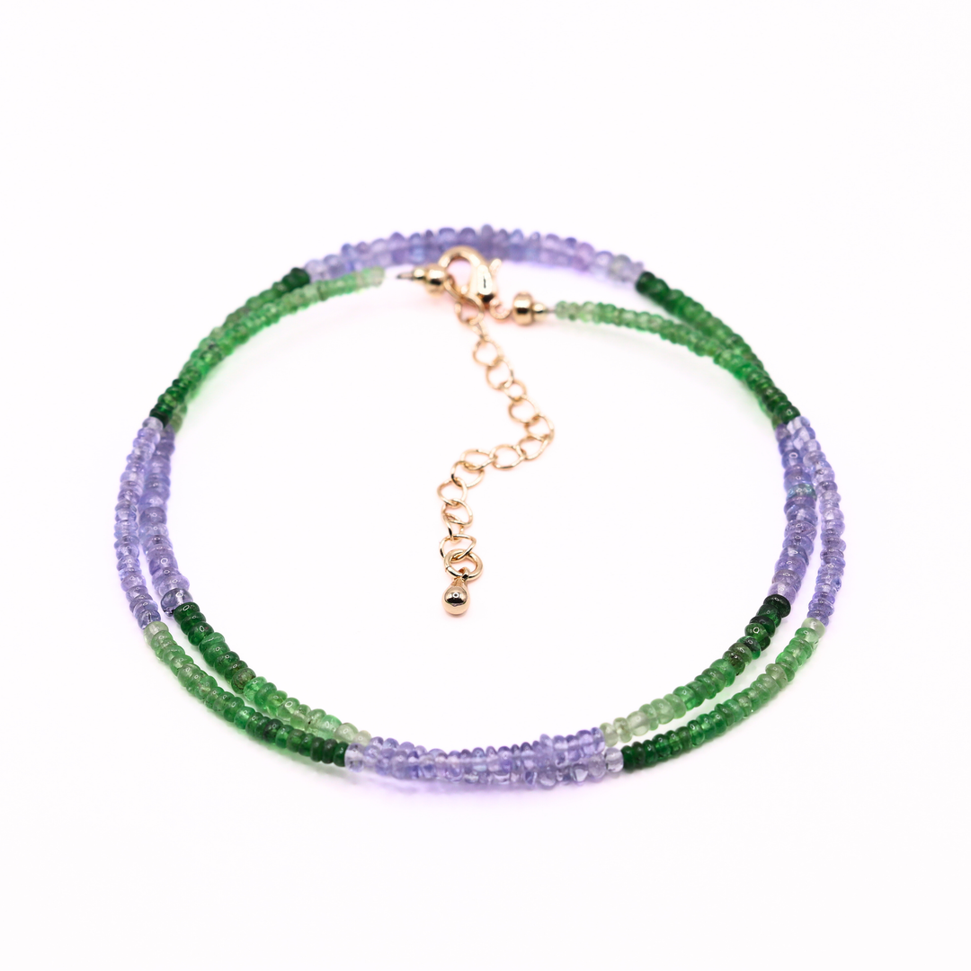 Tsavorite Tanzanite Necklace