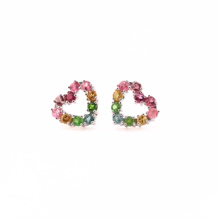 Tourmaline Heart Earrings