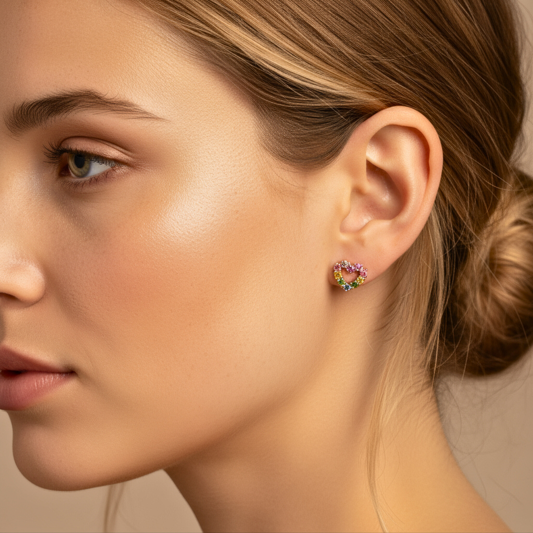 Tourmaline Heart Earrings