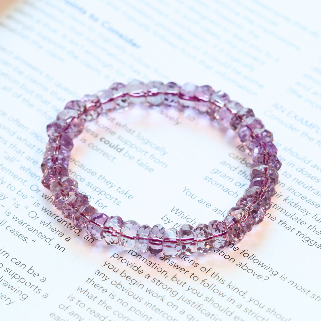 9mm Faceted Amethyst Bracelet
