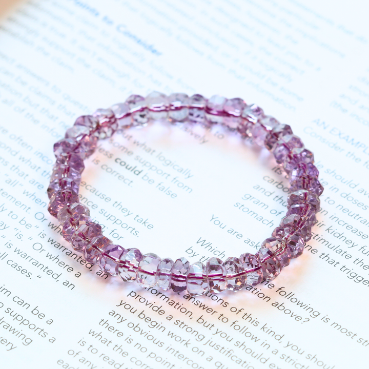 9mm Faceted Amethyst Bracelet