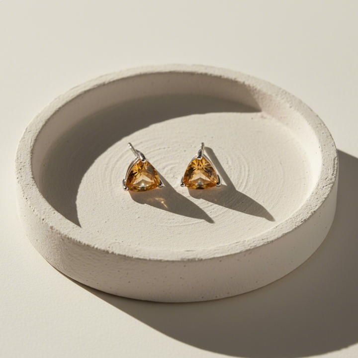 Citrine Studs Earrings