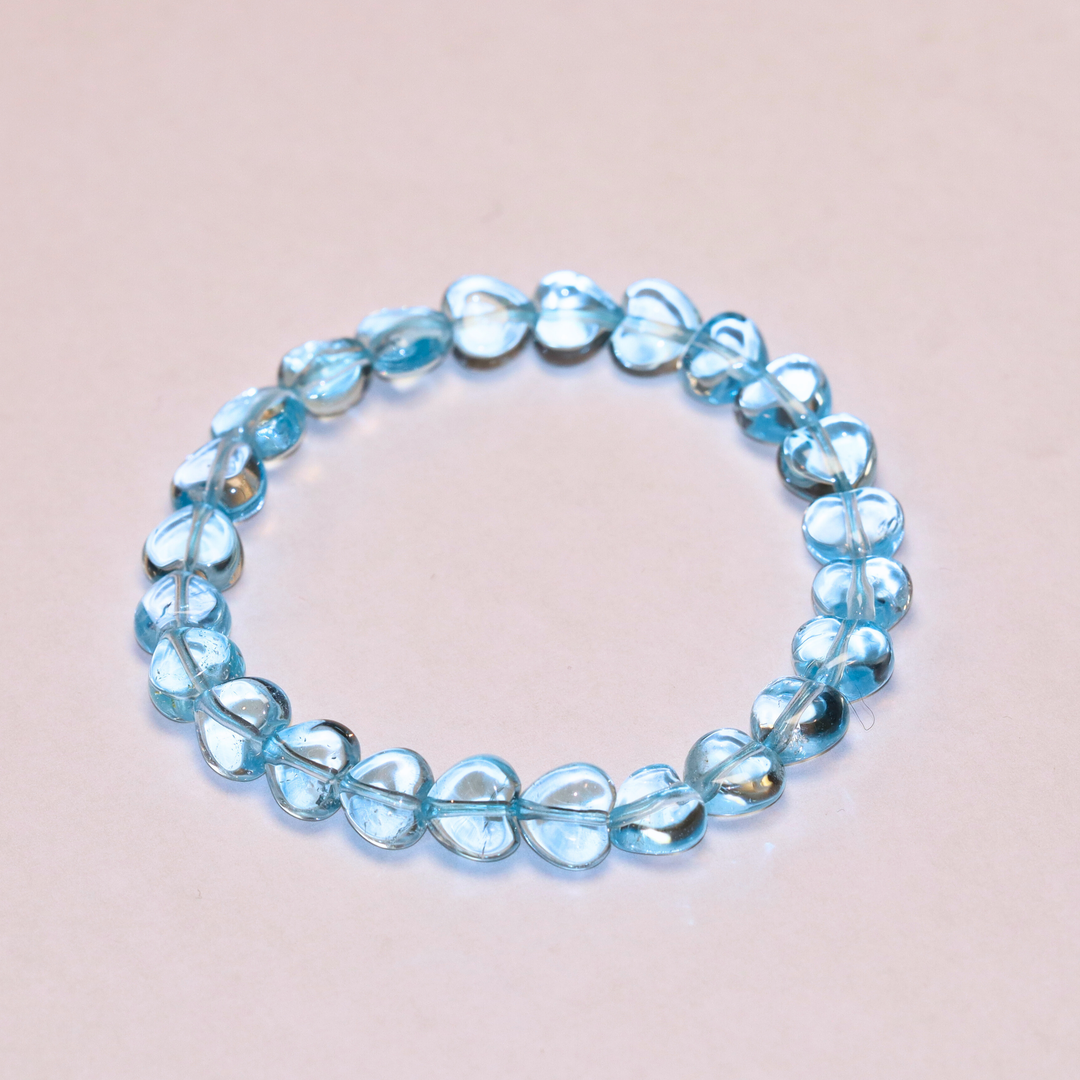 Blue Topaz Heart Bracelet