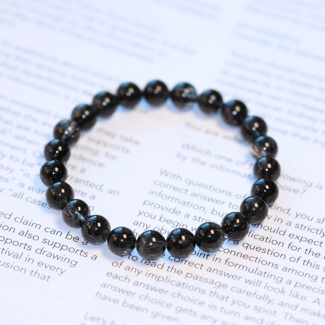 7mm Tourmalinated Quartz Bracelet