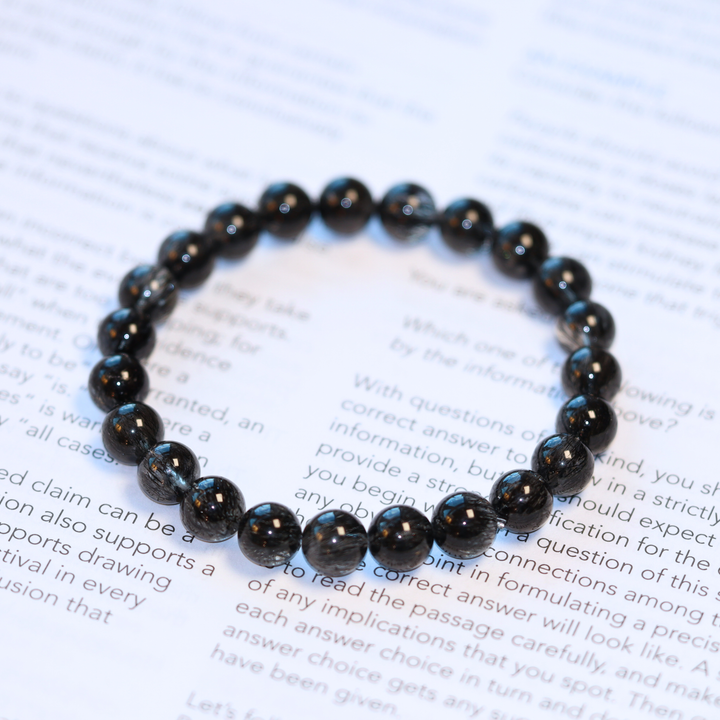 7mm Tourmalinated Quartz Bracelet