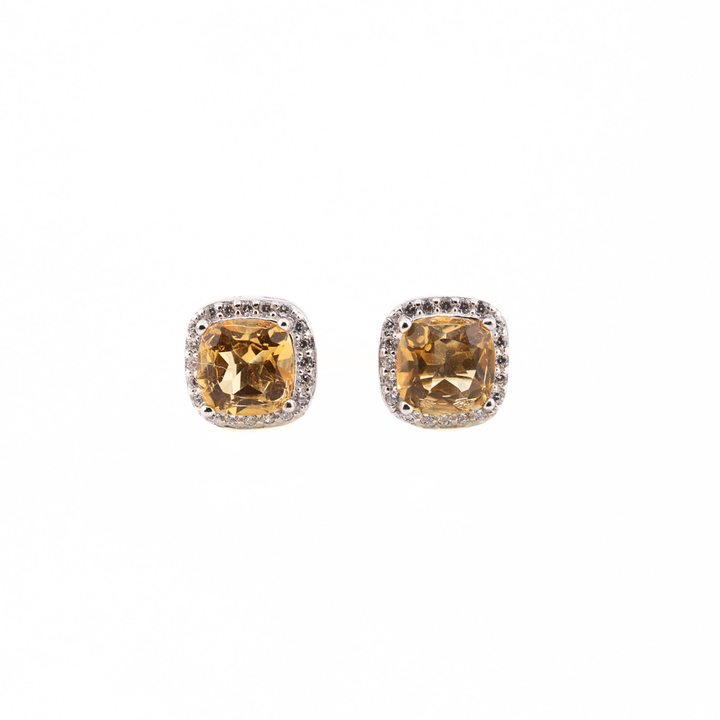 Citrine Studs Earrings