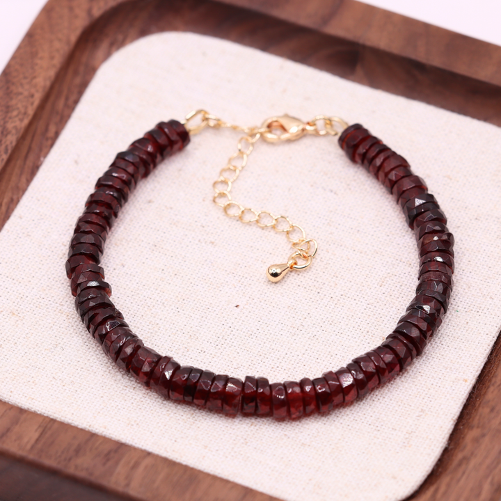 5mm Faceted Garnet Bracelet