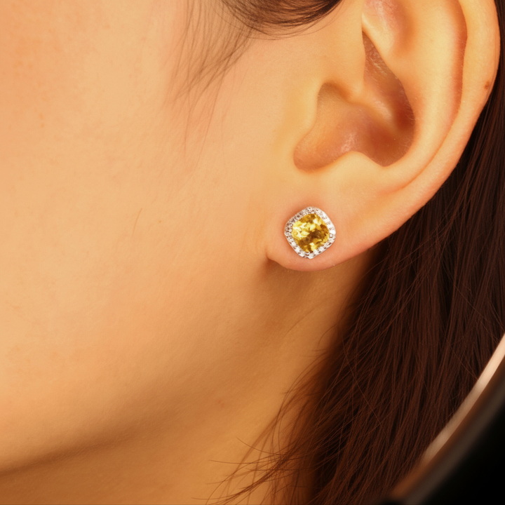 Citrine Studs Earrings