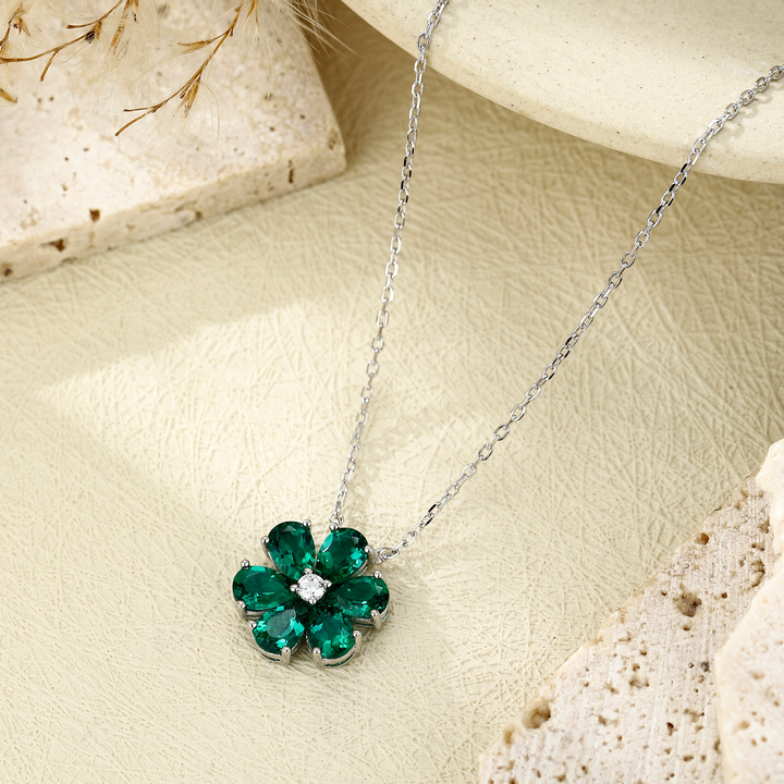 Emerald Floral Necklace