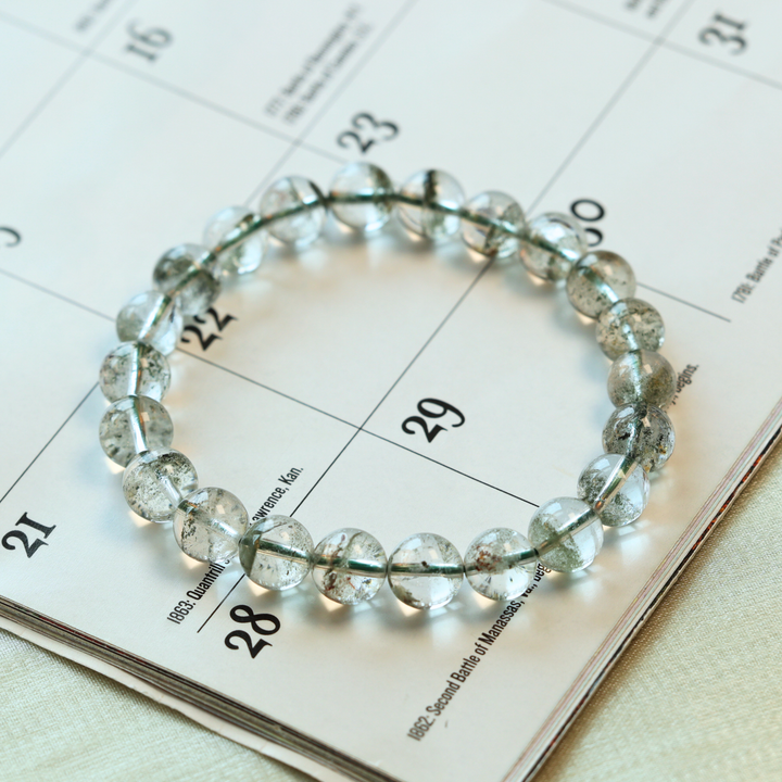 7mm Green Phantom Quartz Bracelet