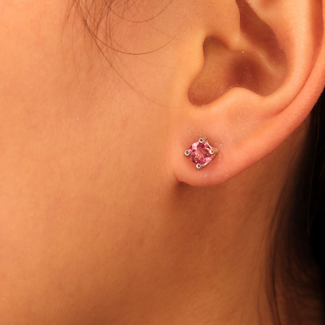 Pink Tourmaline Earrings