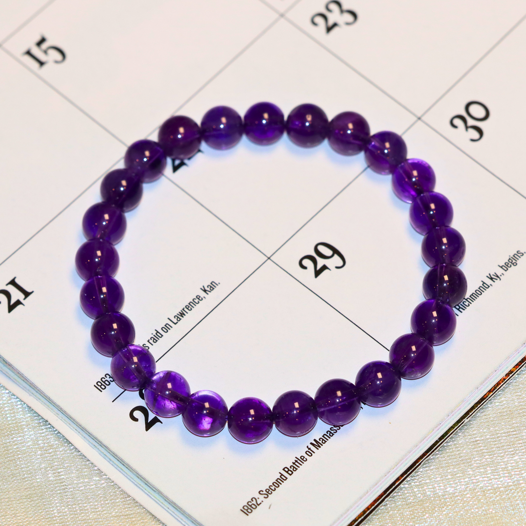7mm Amethyst Bracelet