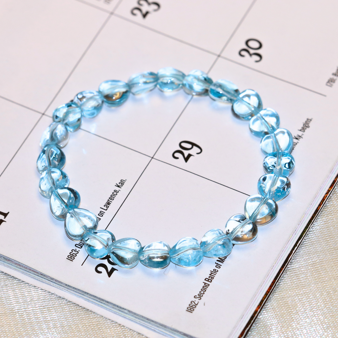 Blue Topaz Heart Bracelet