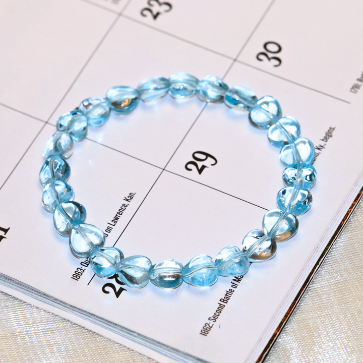 Blue Topaz Heart Bracelet