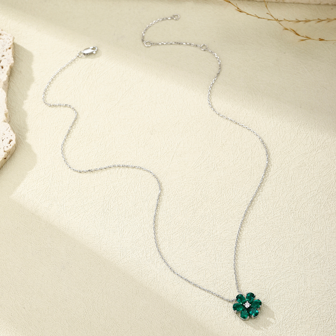 Emerald Floral Necklace