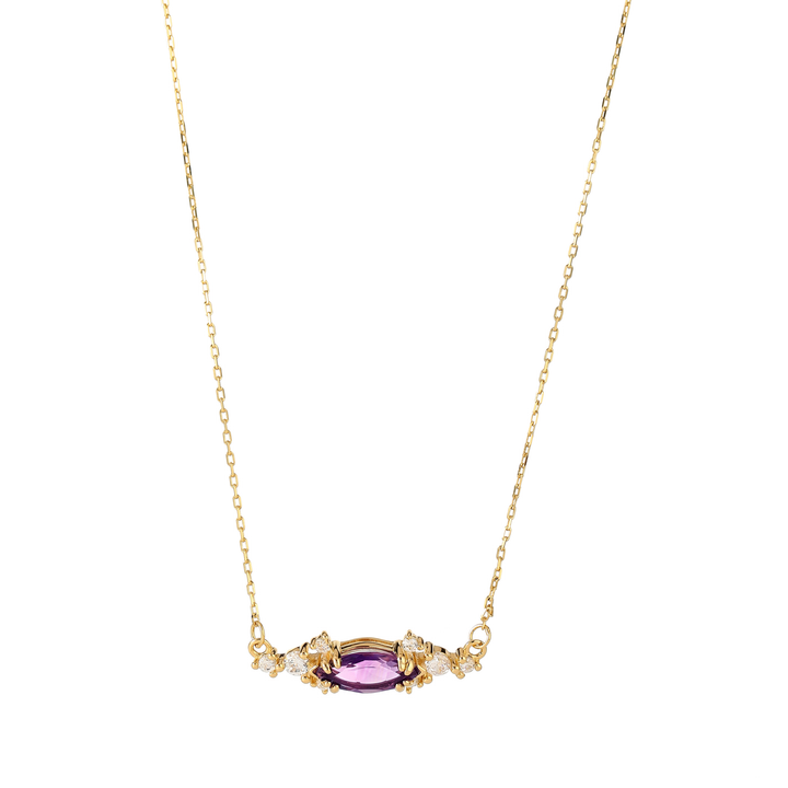 Marquise Cut Amethyst Necklace