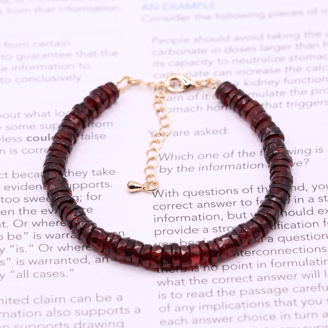 5mm Faceted Garnet Bracelet