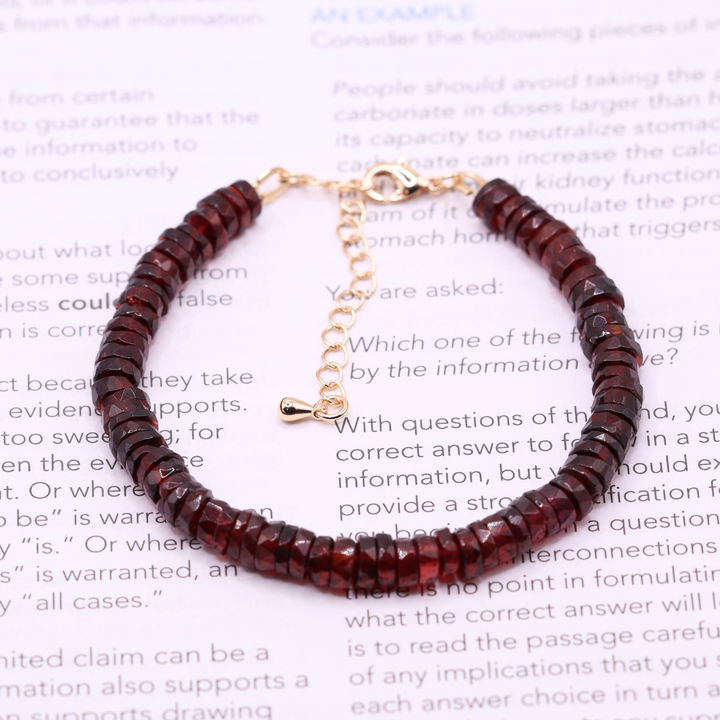 5mm Faceted Garnet Bracelet