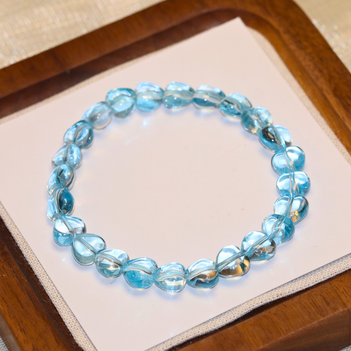 Blue Topaz Heart Bracelet