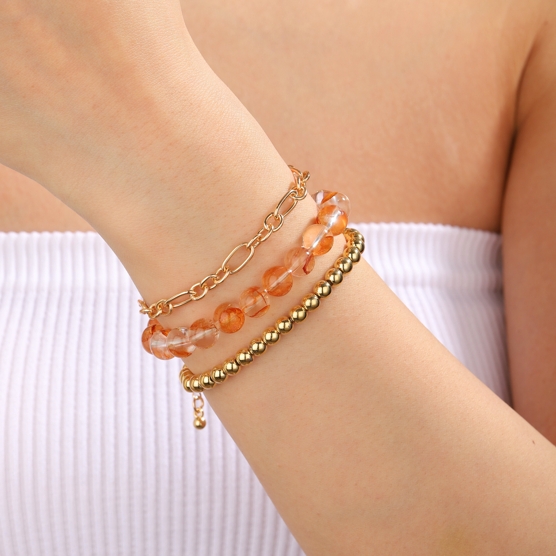 7mm Fire Quartz Bracelet