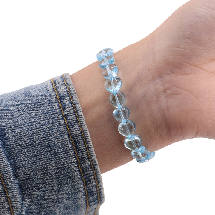 Blue Topaz Heart Bracelet