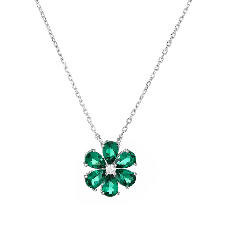 Emerald Floral Necklace