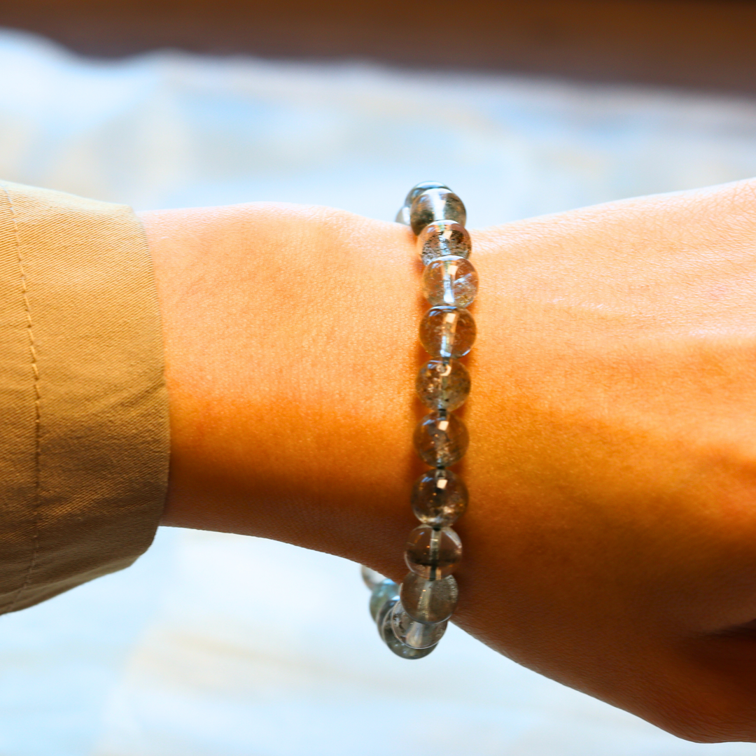 7mm Green Phantom Quartz Bracelet