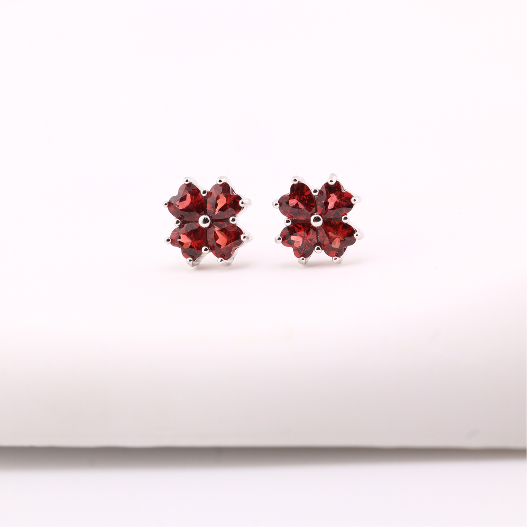 Garnet Studs Earrings