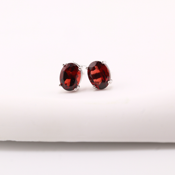 Garnet Studs Earrings