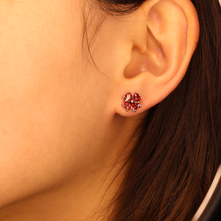 Garnet Studs Earrings