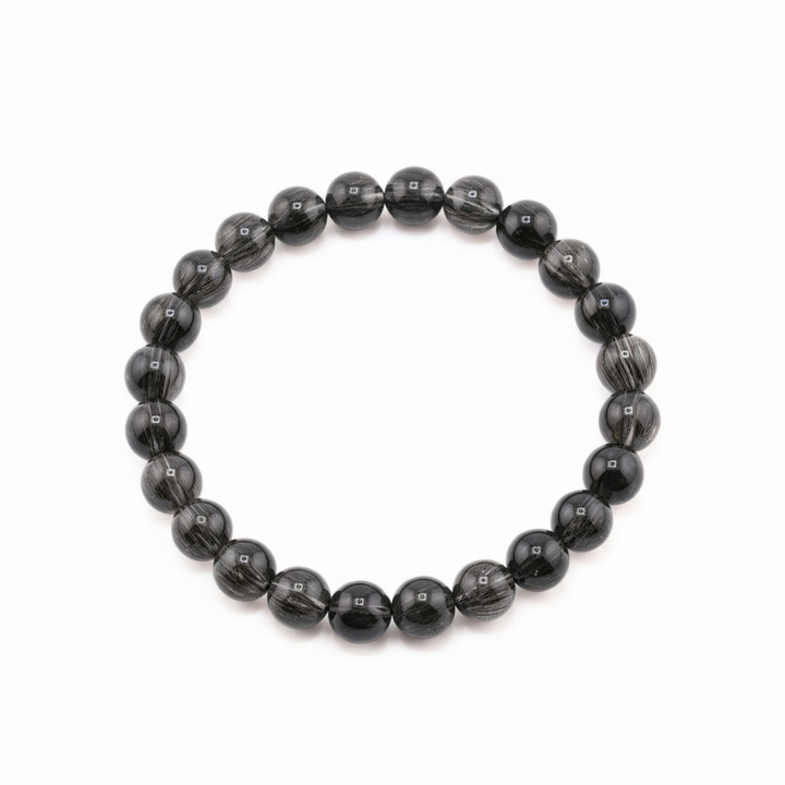 7mm Tourmalinated Quartz Bracelet