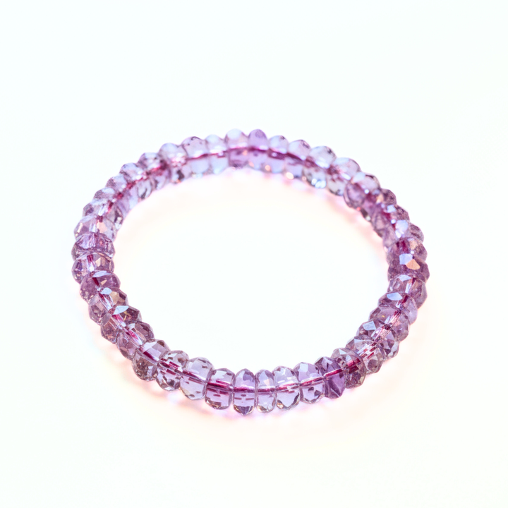 9mm Faceted Amethyst Bracelet