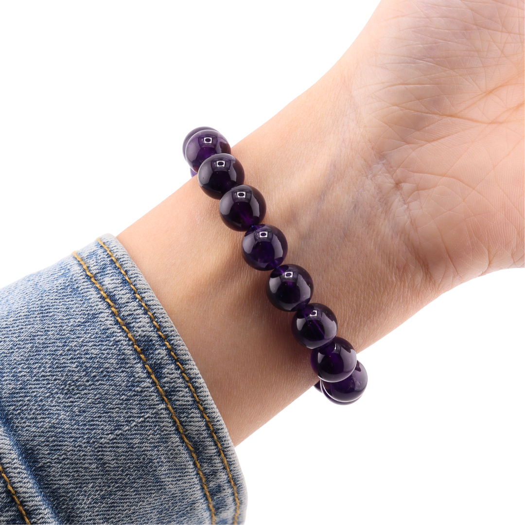 10mm Amethyst Bracelet