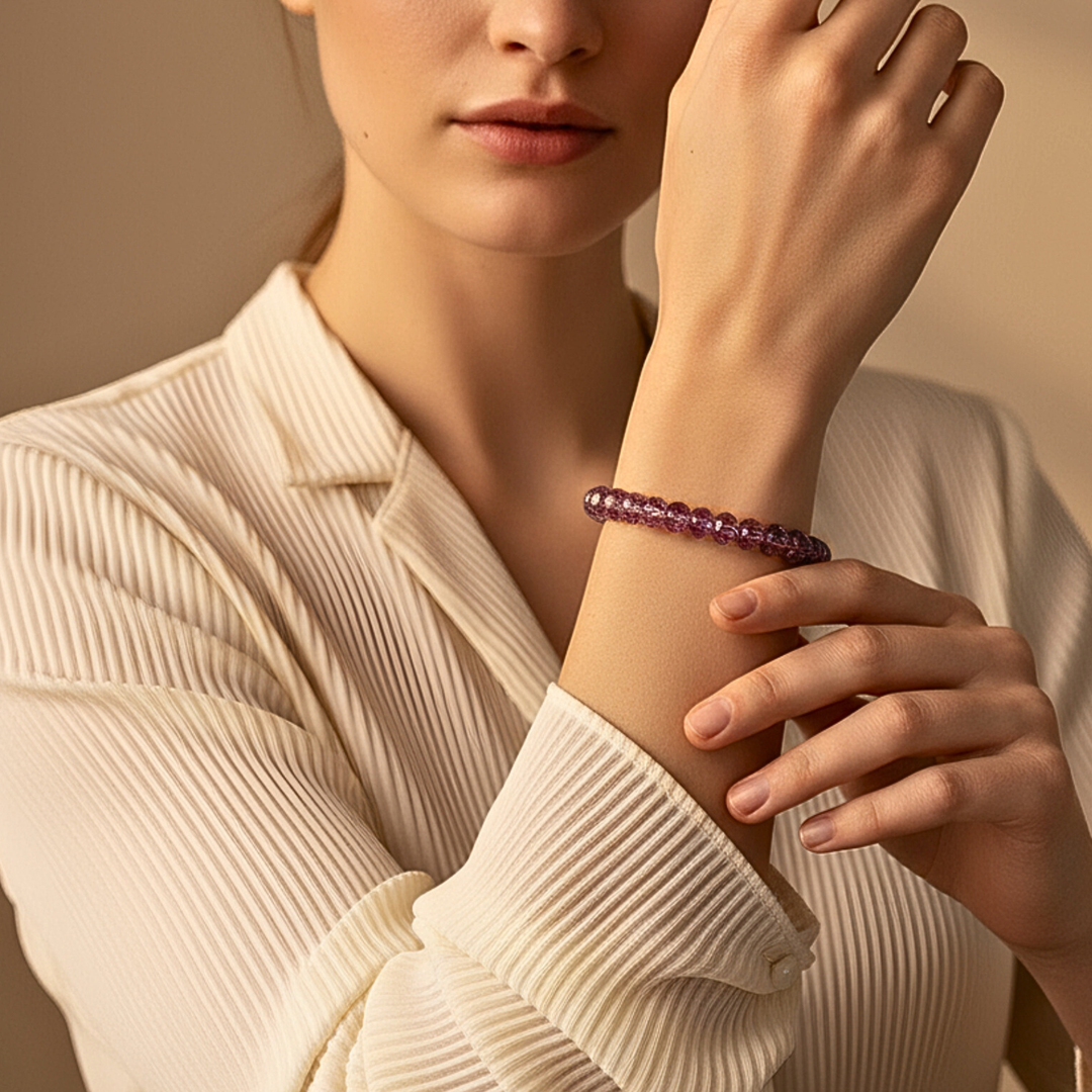 9mm Amethyst Bracelet