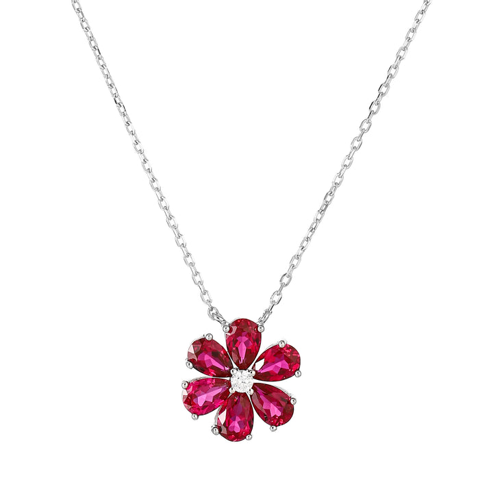 Ruby Floral Necklace