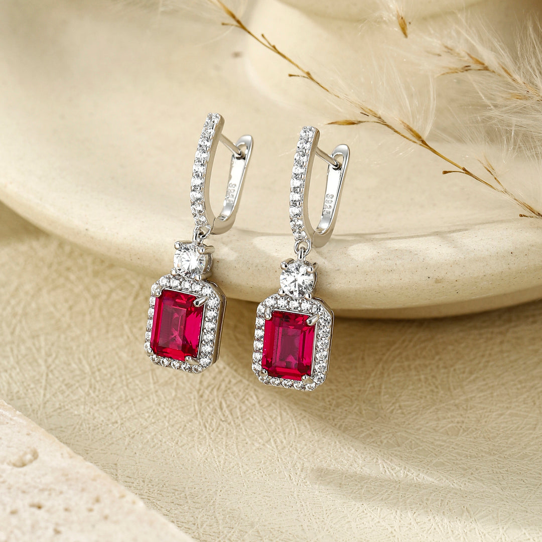 Ruby Drop Earrings