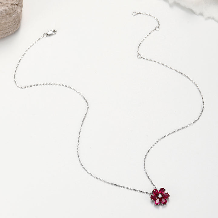 Ruby Floral Necklace