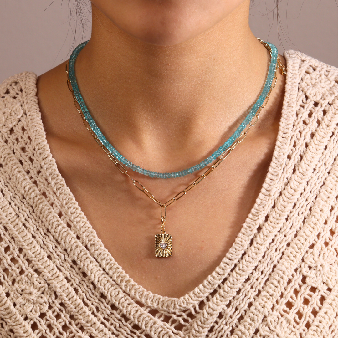 Blue Apatite Necklace