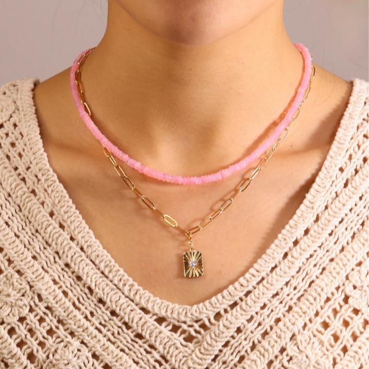 Pink Opal Necklace