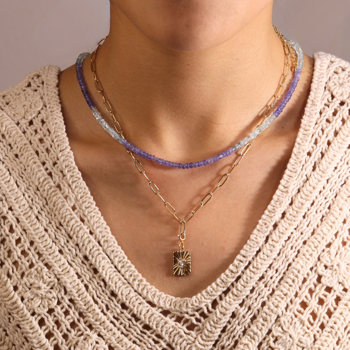 Tanzanite Aquamarine Necklace