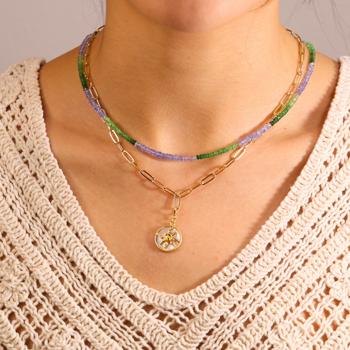 Tsavorite Tanzanite Necklace